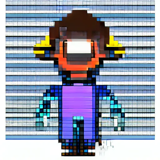 Image similar to Pixel art of a person