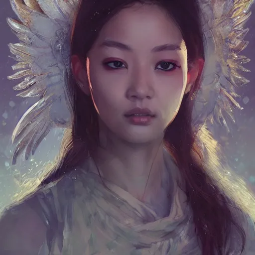 Prompt: beauty girl asian, wings, hyper detailed, insane details, intricate, elite, elegant, luxury, spring light, by ismail inceoglu dragan bibin hans thoma greg rutkowski alexandros pyromallis rene maritte illustrated, perfect face, fine details, realistic shaded, fine - face, pretty face