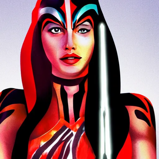 Prompt: portrait of gal gadot as ahsoka tano, high quality