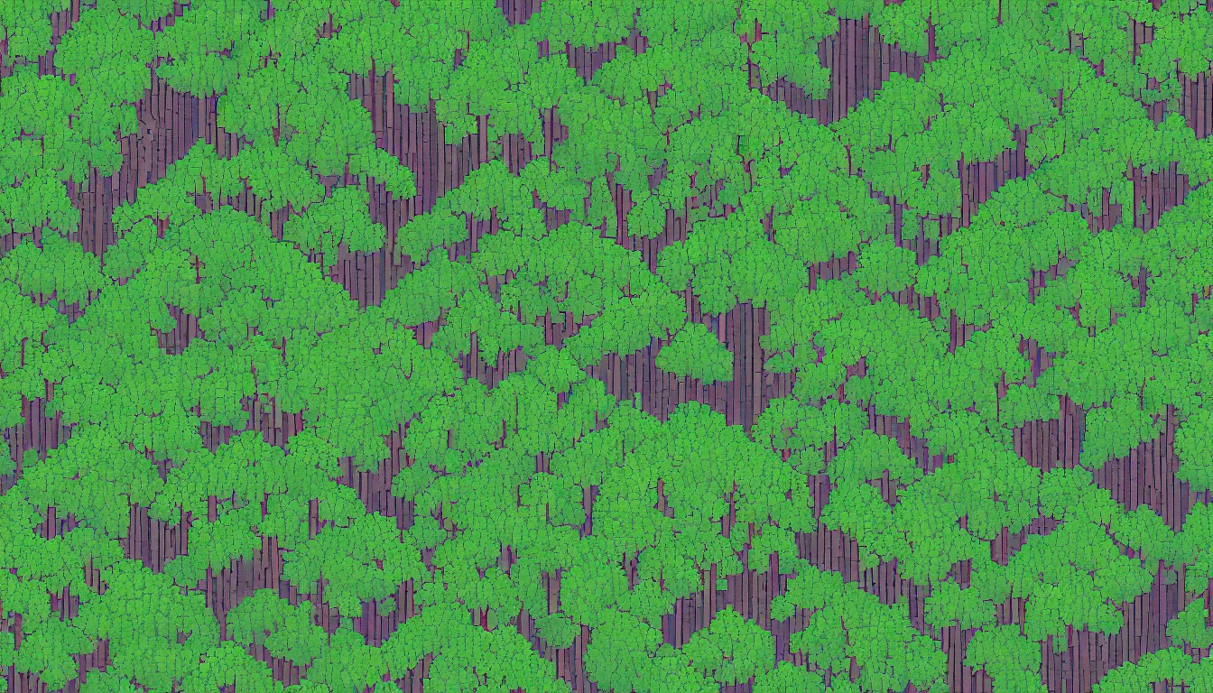 Image similar to a clearing in a forest, pixel art, high detail