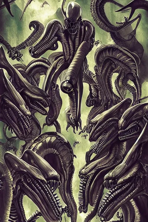 Prompt: “a Xenomorph Animorphs book cover”