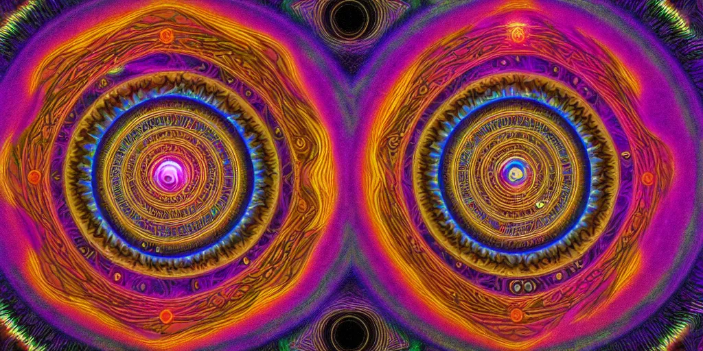 Image similar to dmt dream, eye of horace, sacred geometry, psychedelic architecture, soul frequency, 8 k resolution, highly detailed,