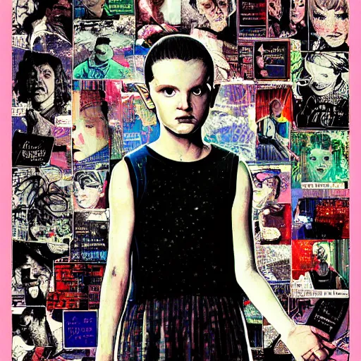 Image similar to portrait of beautiful eleven from stranger things by derek gores