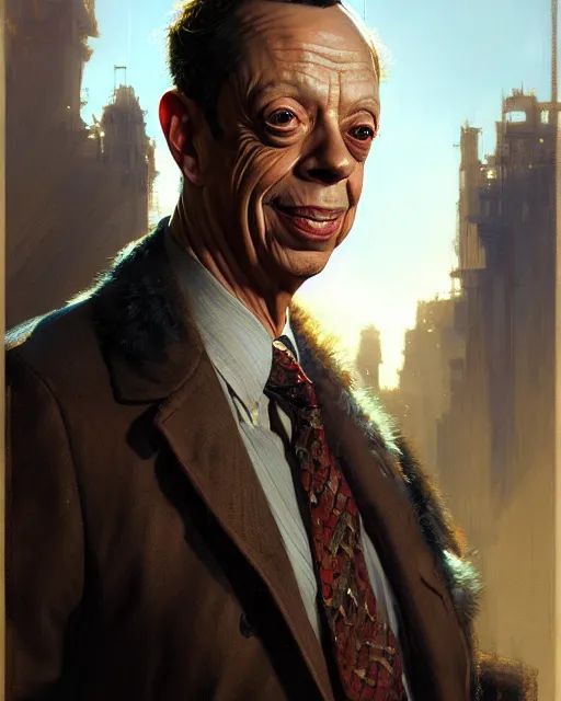 Prompt: portrait of don knotts, crime character portrait, ultra realistic, concept art, intricate details, highly detailed by greg rutkowski, gaston bussiere, craig mullins, simon bisley