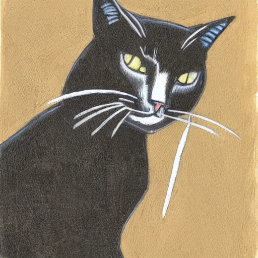 Prompt: a ninja that is a cat, portrait,