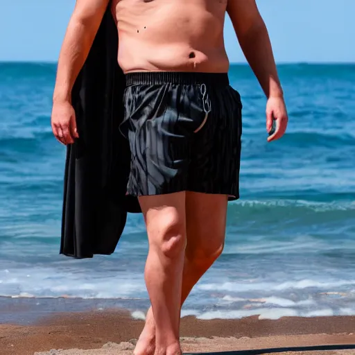 Image similar to darth vader in swim trunks