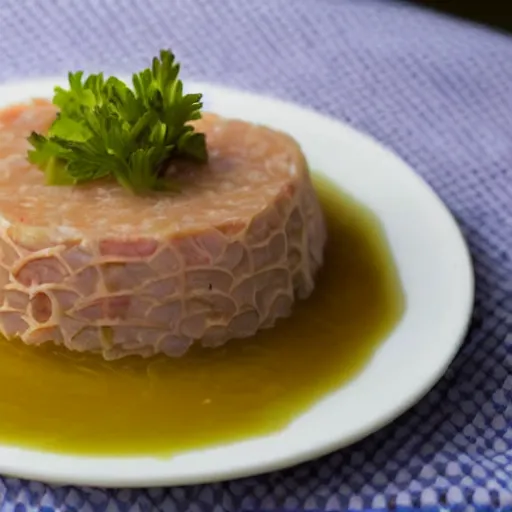 Prompt: aspic on plate