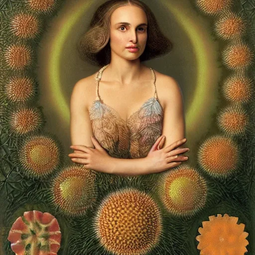 Image similar to portrait of natalie portman by ernst haeckel