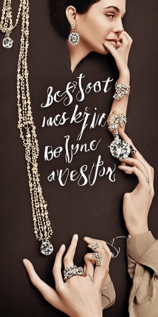 Image similar to The best marketing poster made for jewelry ads