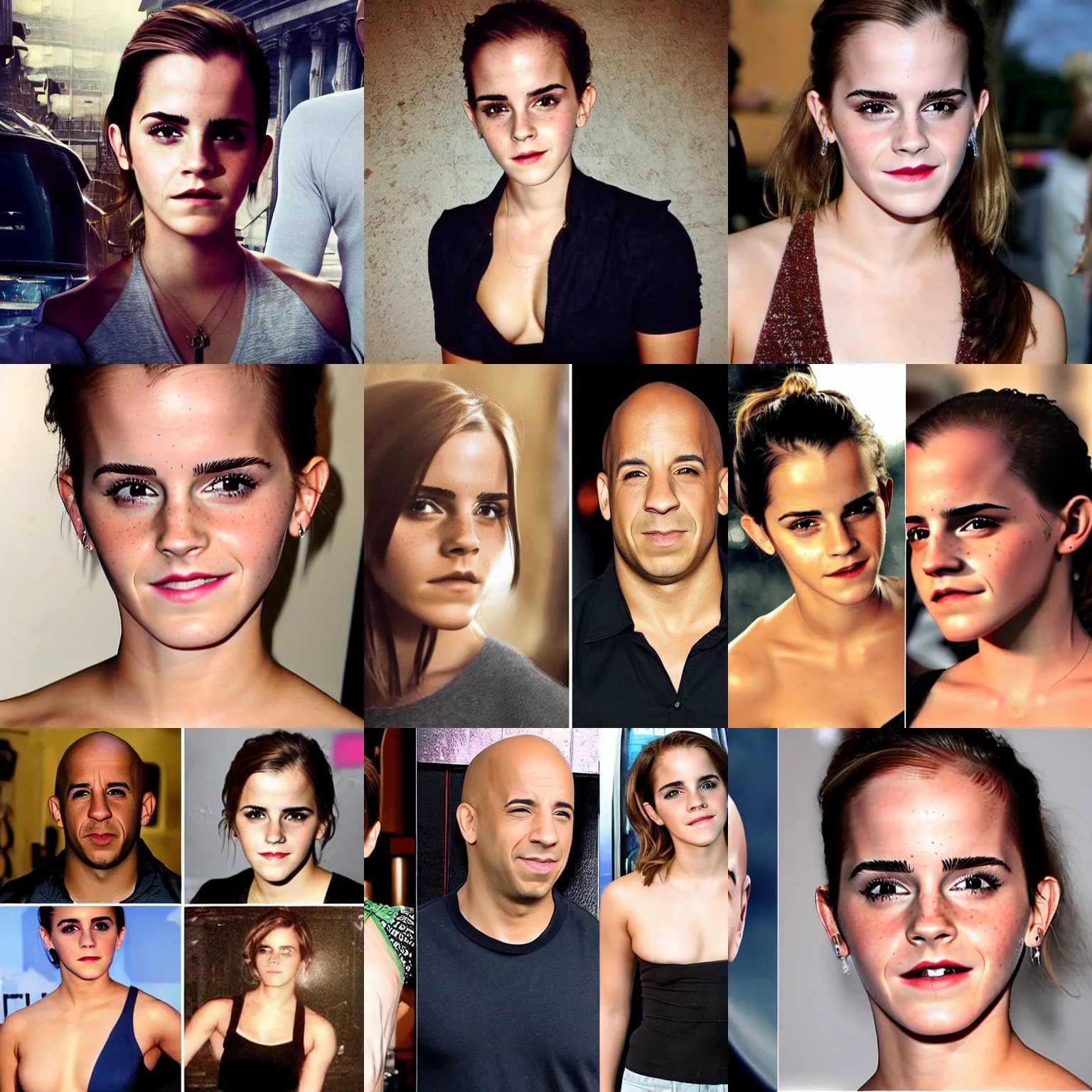 Prompt: emma watson mixed with vin diesel