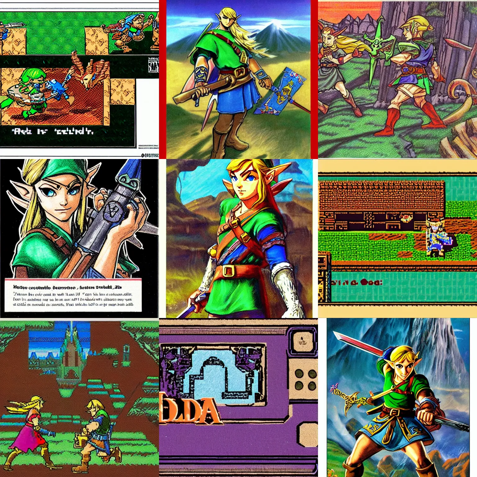 Prompt: Zelda classic for NES concept art