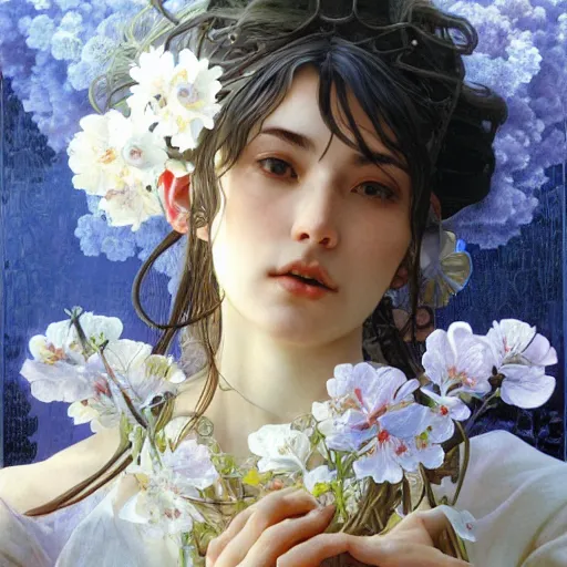 Image similar to lyanna stark zen, minimalist, sunny environment, highly detailed, realistic, up close shot shinji aramaki, karol bak, alphonse mucha