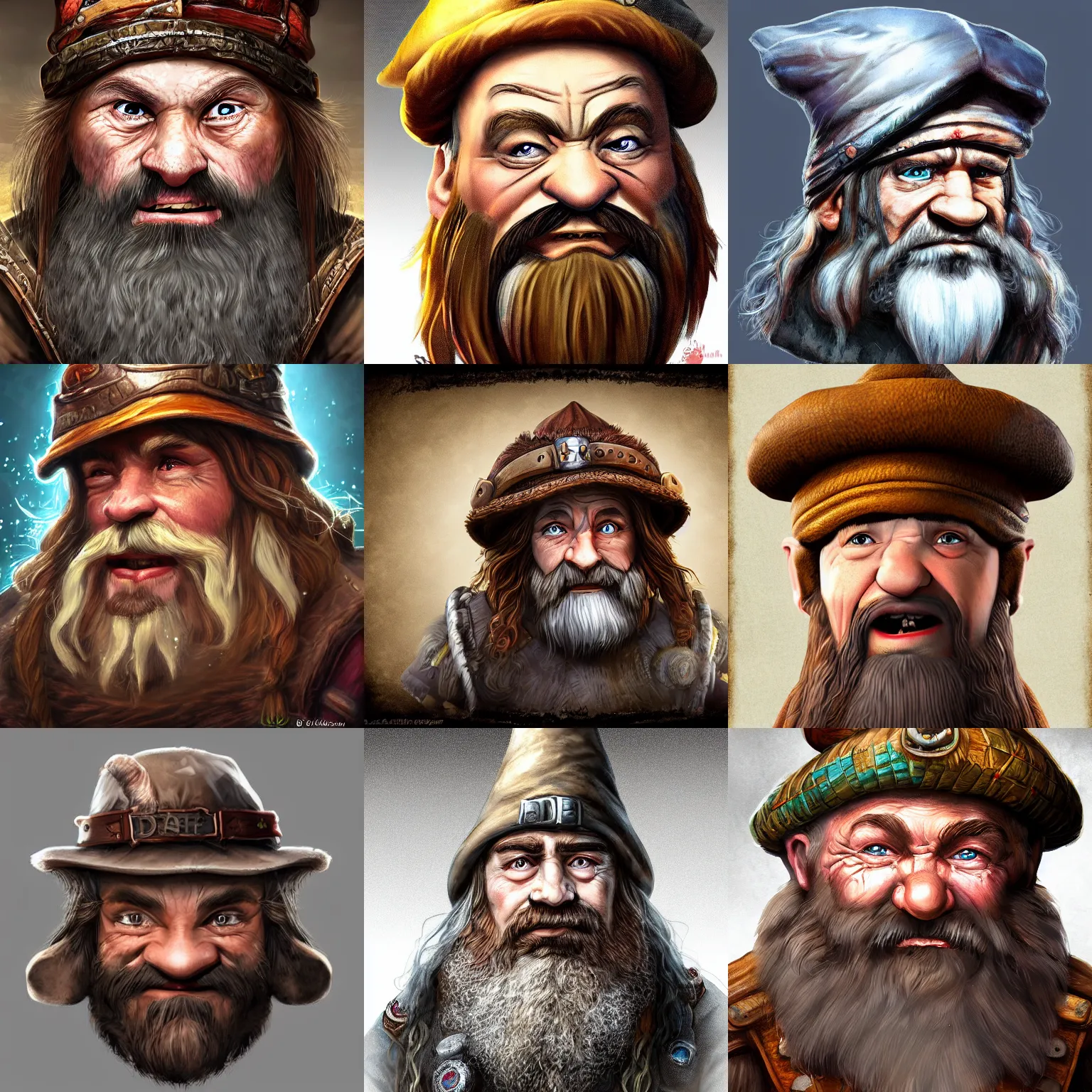 Prompt: highly detailed portrait dwarf with hat, world of warcarft, warcaft art, art, game art