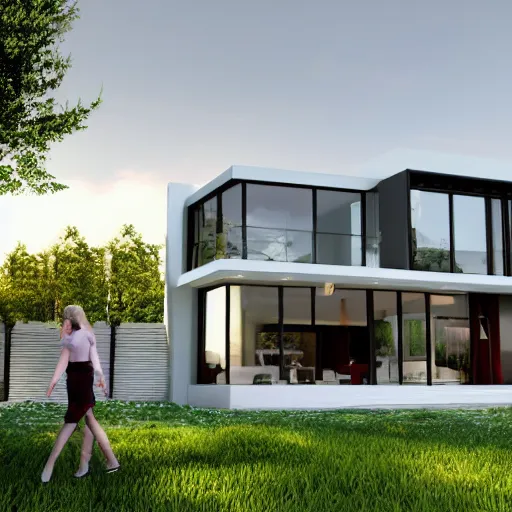 Image similar to mini modern house inside a crystal ball octane render hyperdetailed, house and home, home and garden,