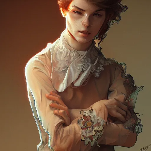 Image similar to portrait of garfield, intricate, elegant, highly detailed, digital painting, artstation, concept art, smooth, sharp focus, illustration, art by artgerm and greg rutkowski and alphonse mucha