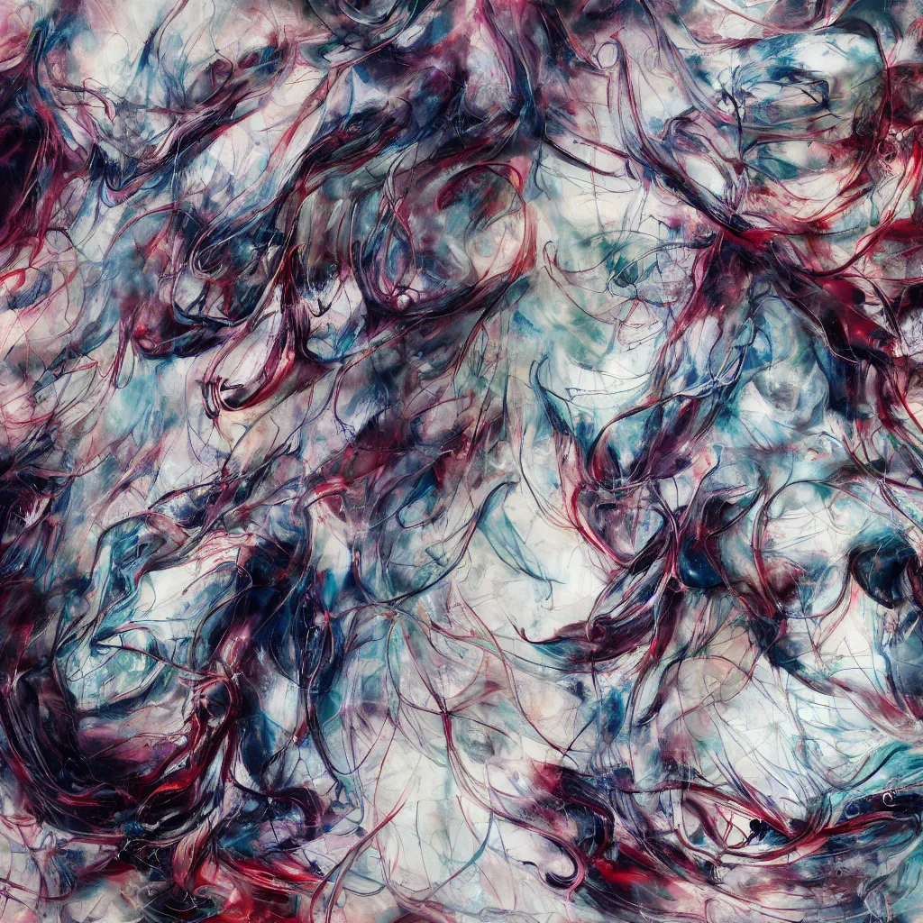 Prompt: an abstract, swirling, elaborate recursive large and decaying array of beauty, painted by agnes cecile as featured on conceptartworld 3 d, surreal ramifications, 8 k