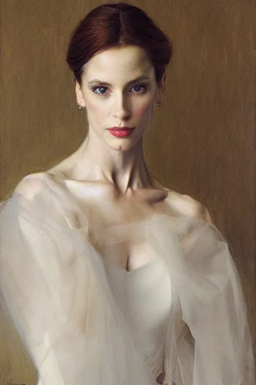 Image similar to portrait of a gorgeous graceful irish prima ballerina, by donato giancola and berthold woltze.