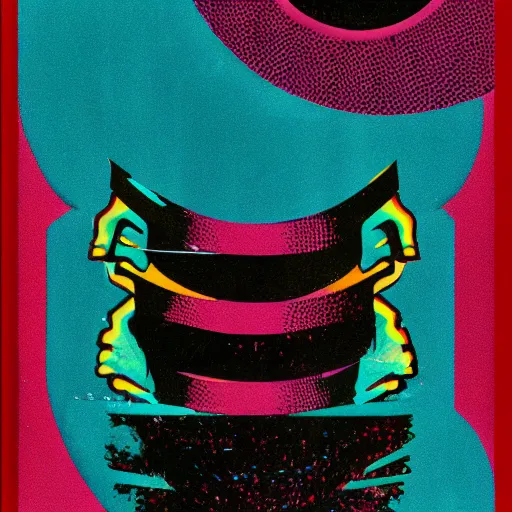 Image similar to 1970s, psychedelic, textured, minimal, poster art , for a band named “moon zero”,