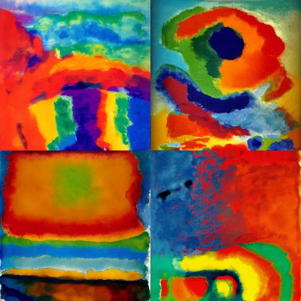 Prompt: 🕳 🌈 abstract by emil nolde