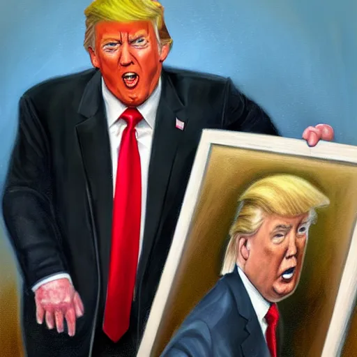 Image similar to portrait of Donald Trump by Jon McNaughton