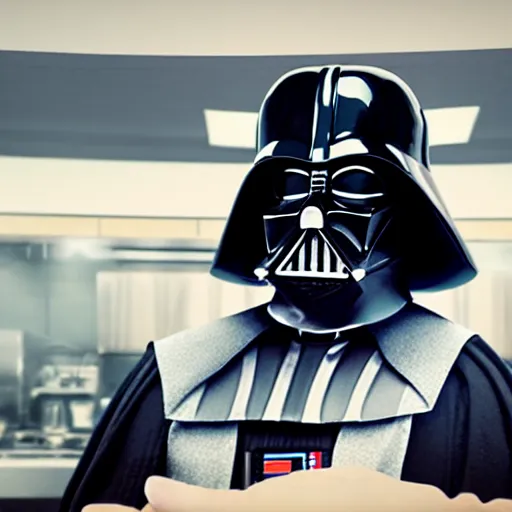 Image similar to A still of Darth Vader dressed as a chef. Extremely detailed. Beautiful. 4K. Award winning.