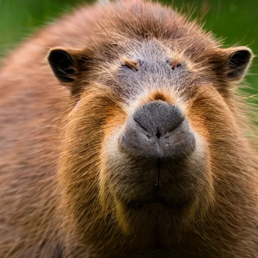 Image similar to photo of a happy capybara