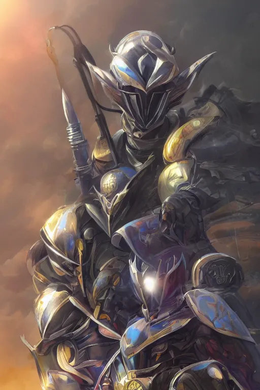 Image similar to helmet armor guardian destiny in witch queen illumination ray tracing hdr fanart arstation by sung choi robot ninja mask and eric pfeiffer and gabriel garza and casper konefal