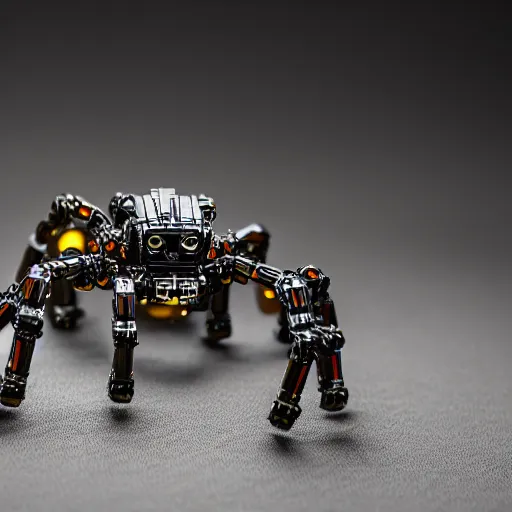 Prompt: a spider bionicle, studio photograph, studio lighting, very detailed, 4 k