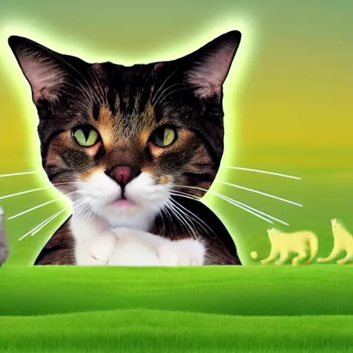 Prompt: cats in windows XP style