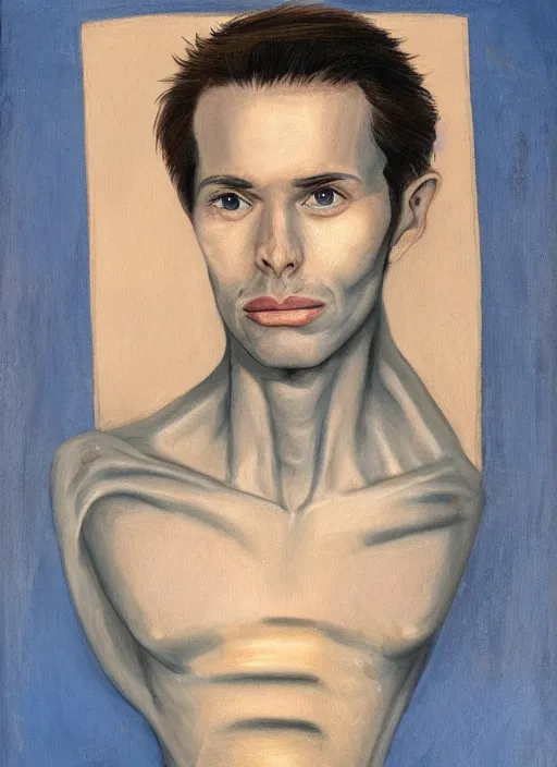 Image similar to portrait of a handsome human like male alien