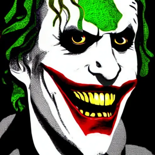 Image similar to the joker as a punk