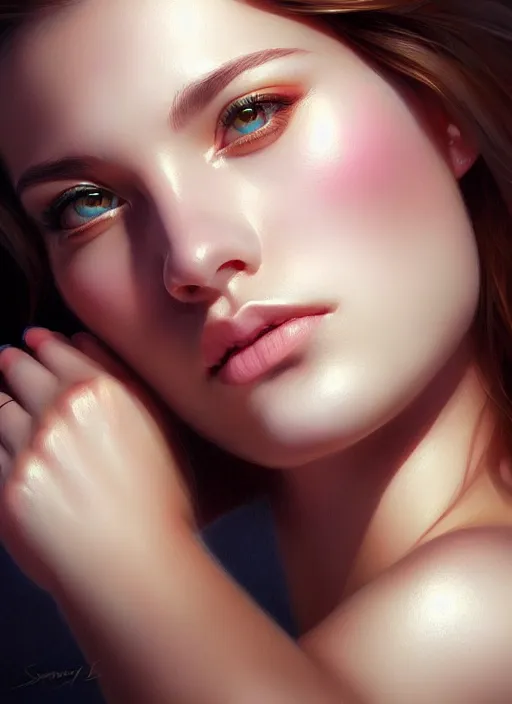 Image similar to photo of a gorgeous young woman in the style of stefan kostic, realistic, sharp focus, 8k high definition, insanely detailed, intricate, elegant, art by stanley lau and artgerm