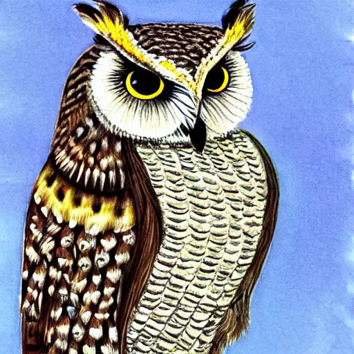 Image similar to hybrid owl and bee - h 7 0 4