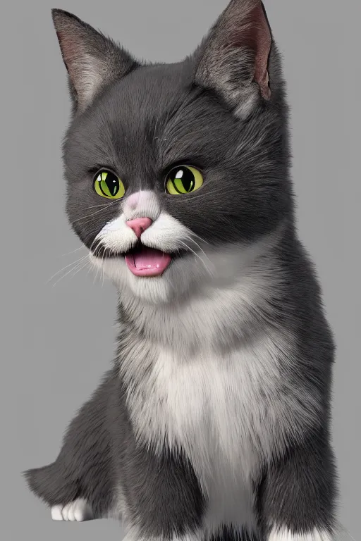 Prompt: anime super super cute cat, ultra realistic, concept art, intricate details, highly detailed, photorealistic, octane render, 8 k