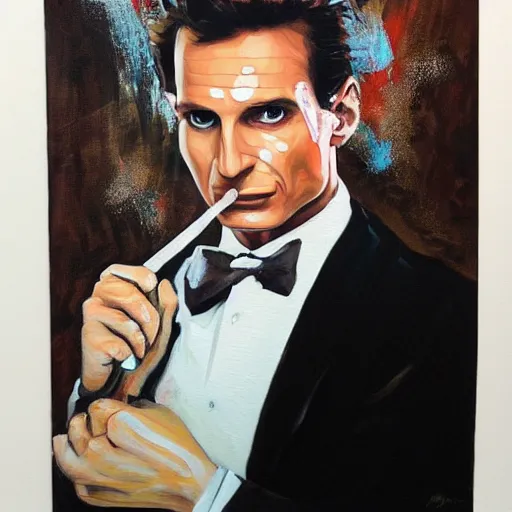 Image similar to patrick bateman, rennaisance painting