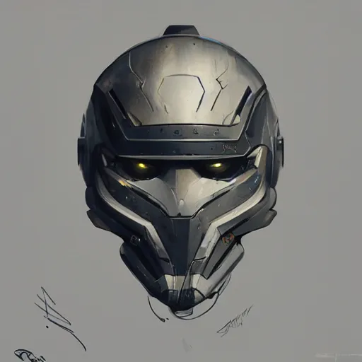 Image similar to portrait of Guy-Manuel's Helmet , dramatic lighting, illustration by Greg rutkowski, yoji shinkawa, 4k, digital art, concept art, trending on artstation