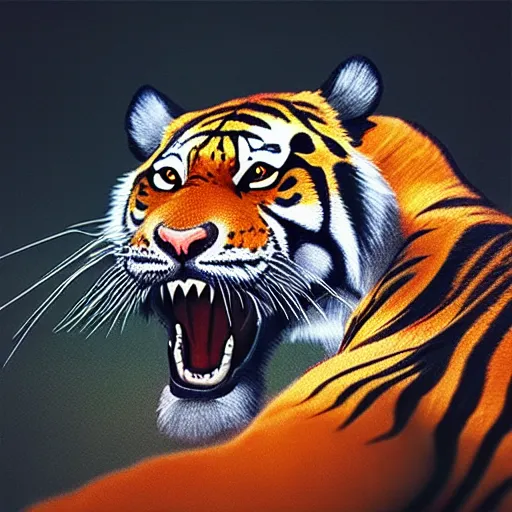 Prompt: “tiger running, photorealism, hyper realism, 4k, 8k”