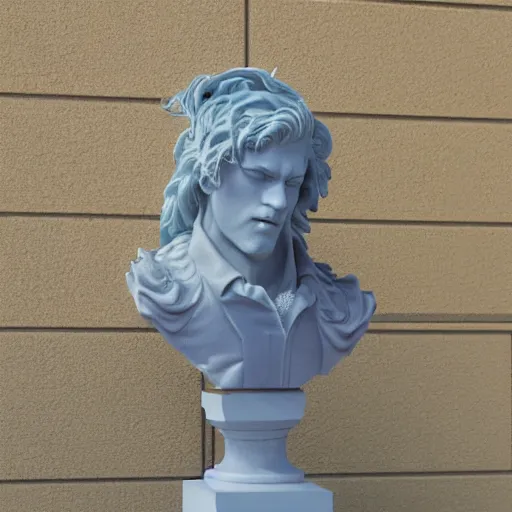 Image similar to vaporwave statues award winning photorealistic high definition