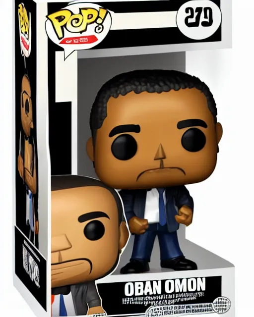 Prompt: golden obama special edition funko pop, product picture, ebay listing