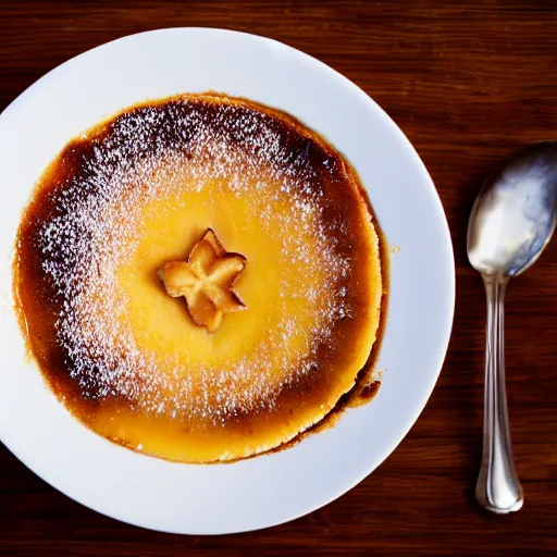 Image similar to banana creme brulee, food photography