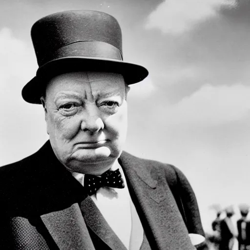 Image similar to Winston churchill in 2067 attending a pride parade in Germany 4k hd