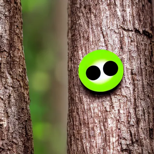 Image similar to office paperclip, paperclip, googly eyes, in the woods, photography, depth of field, 4 k resolution