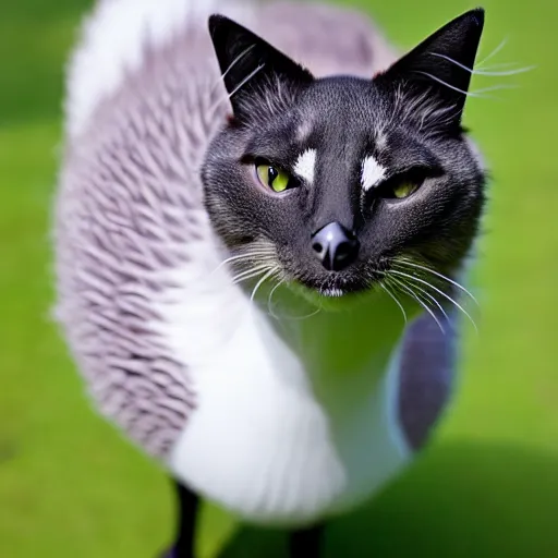 Image similar to a goose - cat - hybrid, animal photography