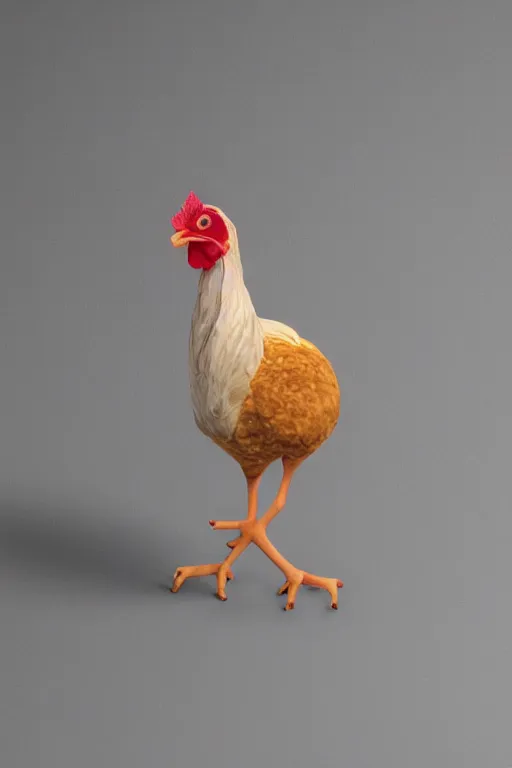 Image similar to a chicken wearing a formal overcoat, hyperrealistic, concept art, octane render, unreal engine 5, trending on artstation, high quality, highly detailed, 8 k, soft lighting, path traced, high coherence, digital art, beautiful, elegant clothes, trending on deviantart, masterpiece