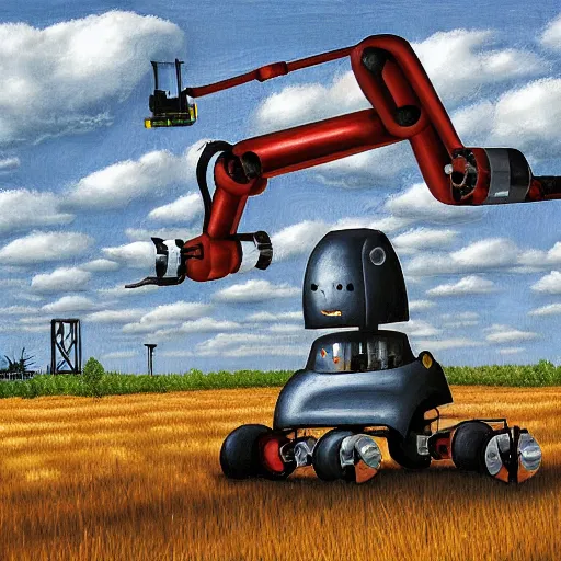 Image similar to robot machinary working a farm by david jefferis