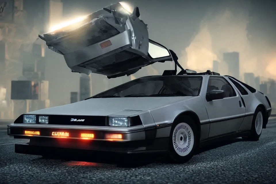 Image similar to ultra realistic delorean dmc 5 and toyta trueno ae 8 6 do parallel drift on road wreckage orbiting earth in space, dark cinematic, volumetric, realistic, 3 d render, realistic render, cinematic lighting, volumetric lighting, atmospheric, cinematic, unreal engine 5, unreal engine render, octane render, hd, photorealism, hyper realistic, 8 k