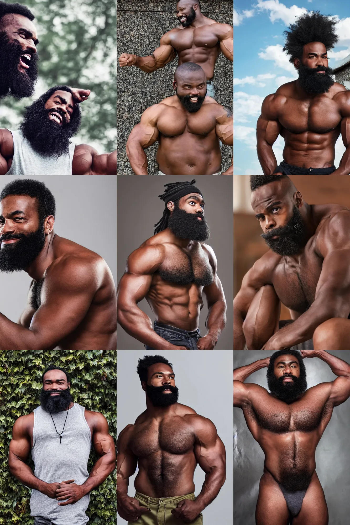 Giga Chad a Sensuous Extremely Hairy Black BodyHaired Super