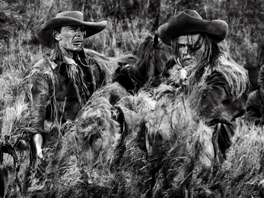 Prompt: Western movie in the style of Andrei Tarkovsky