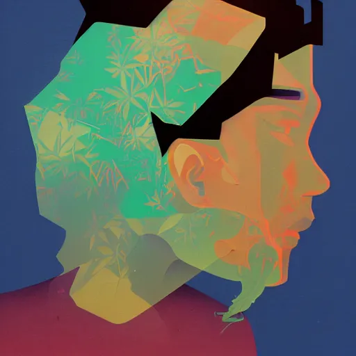 Image similar to Marijuana Smoke profile picture by Sachin Teng, asymmetrical, Organic Painting , Matte Painting, geometric shapes, hard edges, graffiti, street art:2 by Sachin Teng:4