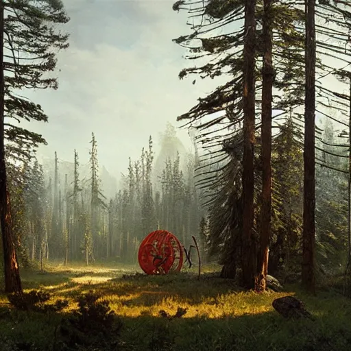 Prompt: a photo by ivan shishkin and simon stalenhag